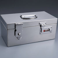 Stainless Steel Money Box with Code Lock, Kids Coin Bank, Metal Handheld