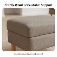 Upholstered Wooden Leg Stool dense Sponge pad for Living Room, Adults