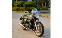 Glossy Motorcycle Headlight Fairing Rigid Motorcycle Windshield with Mounting Bracket Aerodynamic Headlight Fairing Functional for Motorcyclists, Riders, Cafe Racer
