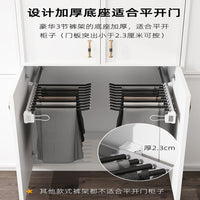Wardrobe Pull-out Pants Rack Aluminum Alloy Side-mounted Telescopic Multi-function Pants Hanger