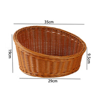 Woven Basket Shallow Bread Basket Sturdy