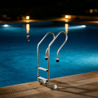 Stainless Steel Pool Ladder Resistant 2-Step Pool Ladder Polished for in-Ground Pools