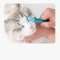 Cleaning Brush for Dog Grooming and Tear Stain Removal, Soft Silicone Brush with Oval Head for Gentle Cleaning, Anti Slip Pet Eye Cleaning Tool