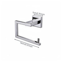 Square Toilet Paper Holder Rustproof Modern Bathroom Tissue Holder for Washroom