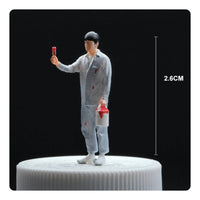 1/64 Scale Painter Figurine Realistic Design Miniature Construction Worker Model