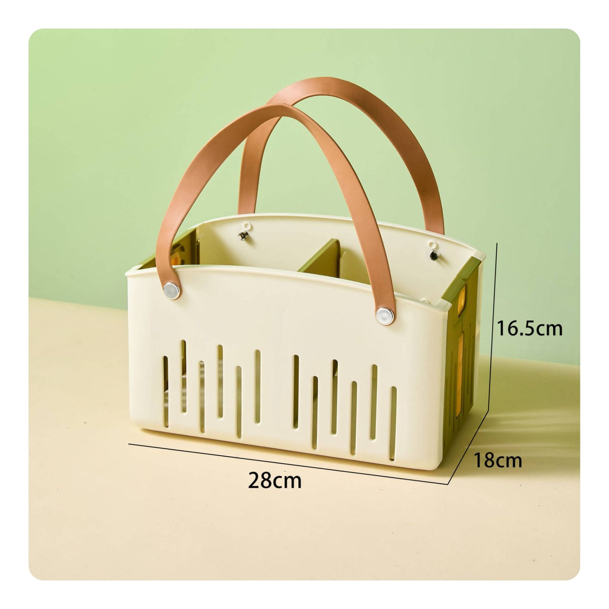 Foldable Storage Basket Collapsible Rectangular Plastic Basket Space-Saving