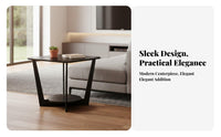 Curved Based Side Table Light Luxury stylish Household Furniture Space-Saving adaptable for Living Room