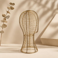 Gilded Hat Display Stand Handmade Iron Hairpiece Stand Stable Base Hairpiece Mannequin Head