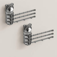 Wall-Mounted Towel Rack for Household Use with 180-Degree Rotating Design, Dish Cloth Holder and Hanging for Sink Area, Tea Storage