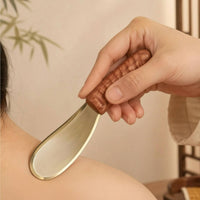 Brass Wave Textured Grip Personal Care Item Polished Metal
