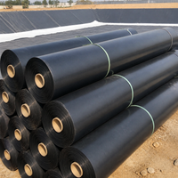 HDPE Geomembrane Pond Liner 6m x 50m, Flexible Waterproof Liner for Water Garden & Aquatic Ponds, Puncture Resistant Containment