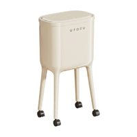 Trash Can with Legs Rectangular Mobile Waste Bin Long-Lasting for Kitchen