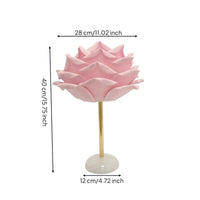 Floral Bedside Lamp with Flower Shade Romantic Rose Lamp Ambient Warm for Bedroom, Nightstand, Reading Corner