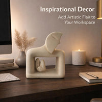 Modern Ceramic Statue for Desk, Abstract Art Sculpture Home Decor, Couple Sculpture Living Room Bedr - Image 4
