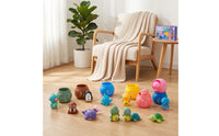 20 Pieces Colorful Sea Animal Counting Toy with Matching Cups Bright Animal Counting Toy with Sorting Cups Learning Educational for Classroom, Playroom, Bath Time
