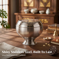 Stainless Steel Bowl Raised Base Mirror Polished Dishwasher Offering Vessel