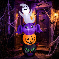 Inflatable Halloween Inflatable Lighted Inflatable Pumpkin Spooky Yard Decoration Glowing for Homeowners