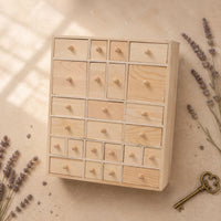 Wooden Drawer Organizer Multiple Drawers Wood Desktop Organizer Compact Size Wood Storage Cabinet