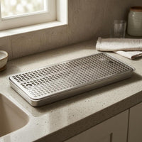 Stainless Steel Drop Tray Raised Edges Hygienic