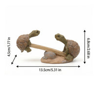 Turtle Seesaw Figurine Micro Landscape Gift Decoration Creative for Tabletop