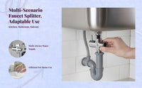 Sdoppiatore rubinetto inox anti-perdite
