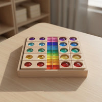 40 Pieces Acrylic Blocks Educational Translucent Colorful Cubes Jewel-Like Jewels Color Sorting Block Set for Preschoolers, Kindergarten, Playroom