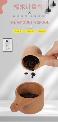 Beech Wood Measuring Spoon and Cup Set for Baking, 50g-230g