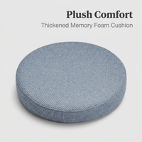 Memory Foam Seat Cushion, Round Chair Pad, Comfortable Tatami Mat, Breathable Polyester Fiber, Orang - Image 2