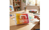 36 Pieces Fine Soft Tips Acrylic Marker Set Direct-Liquid 36-Piece Marker Set Layered Organizer Sketch Pens Rounded Barrels for Drawing, Coloring