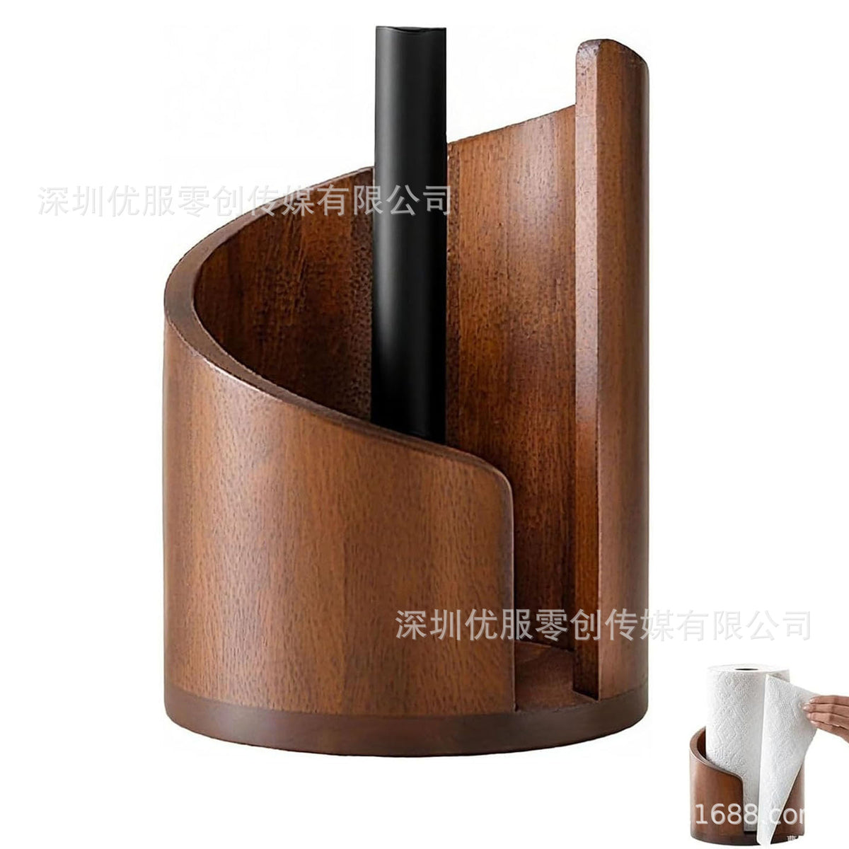 Mountain Paper Towel Holder Wooden Desktop Tissue Rack