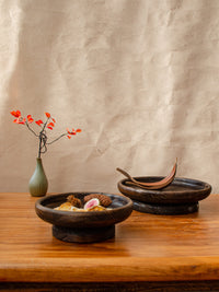 Solid Wood Dried Fruit Tray, Chinese Retro Style, Handmade, Wooden Fruit Plate