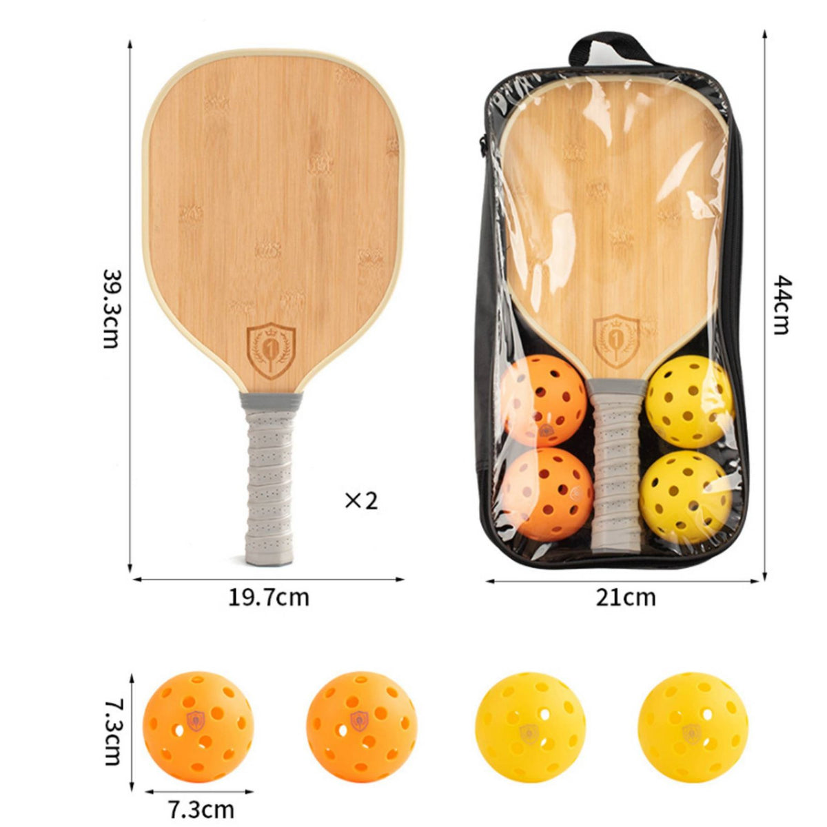 Lightweight Kids Pickleball Set Sturdy Beginner Pickleball Paddle Set Non-Slip Grip All-Surface Play for Beginners, Elementary School Students, Backyard, Living Room