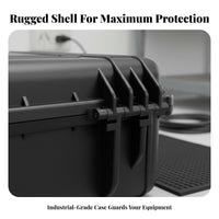 Waterproof Equipment Case Dustproof Waterproof Rigid Container Shockproof Equipment Carrier Sturdy Duty Weather-Resistant