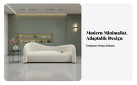 Curved Teddy Sofa Nordic design Curved Teddy Couch Space-Saving Household Seating for Apartment Dwellers, Business Owners, Living Room, Salon, Boutique