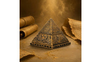 Resin Pyramid Ornament Embossed Relief Hieroglyph Pyramid Decoration