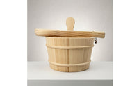 Wooden Sauna Bucket with Ladle Fir Sauna Bucket with Ladle Traditional for Steam Room
