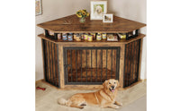 Heavy Duty Dog Crate Furniture Decorative Dog Crate with Wooden Tabletop Versatile Pet House Large for Medium Dogs, Living Room, Bedroom