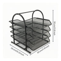 Mesh File Organizer Slanted File Tray Organizer Open Front Desktop Document Tray for Home Workspace
