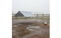Walkfull-Access Hen House Waterproof Cover Metal Chicken Coop Heavy-Duty Roofed Fowl Pen