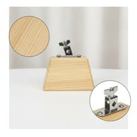 Wood Block with Mount Natural Finish Percussion Block with Clamp Easy to Attach for Drummers, Drum Kits, Practice Setups