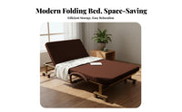 Portable Rest Cot Foldable Design Single Folding Bed Space-Saving Single Person Futon Bed for Office Workers, Small Apartments, Guest Room