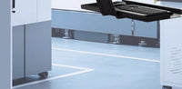 Industrial Equipment Monitor Mount with Keyboard Tray, Wall-Mounted, Rotating