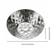 Sashimi Ice Platter Elegant Design Decorative Serving Dish Easy to Clean Stainless Steel Serving Tray for Home Entertainers, Catering Events, Parties
