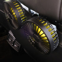 Adjustable Two-headedHead Car Fan Compact Car Seat Fan Energy-Saving Long-Lasting for Passengers