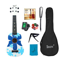 Colorful Ukulele Beginner-Friendly 21 Inch Ukulele Clear 4-String Sound-String Wooden Guitar Polished Finish
