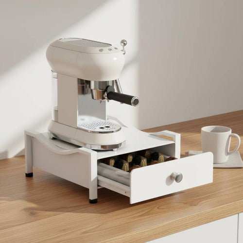 Coffee Machine Stand with Drawer Space-Saving Design for Home Bar, Office