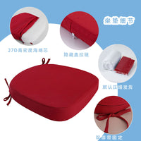Waterproof Horseshoe Outdoor Chair Cushion with Ties, Snowflake Pattern, Polyester