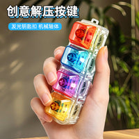 Novelty Keyboard Keychain Squeeze Toy Stress Relief Fidget Toy