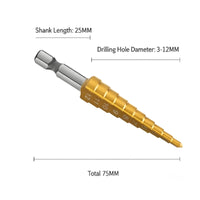 Self-Centering Acoustic Guitar Pickup Installation Tool High Speed Steel Guitar End Pin Hole Drill Precise Positioning 3-12mm Tapered Drill Bit Even Drilling for Luthiers, Guitarists, Instrument Maintenance