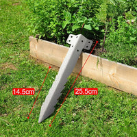 铁路枕木支架重型金属枕木桩锯齿状栅栏柱支架适用花园高架床